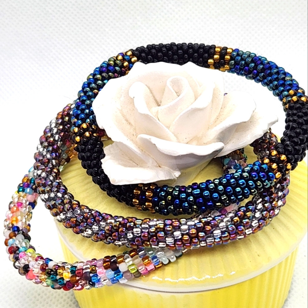 Woven, roll on bangles